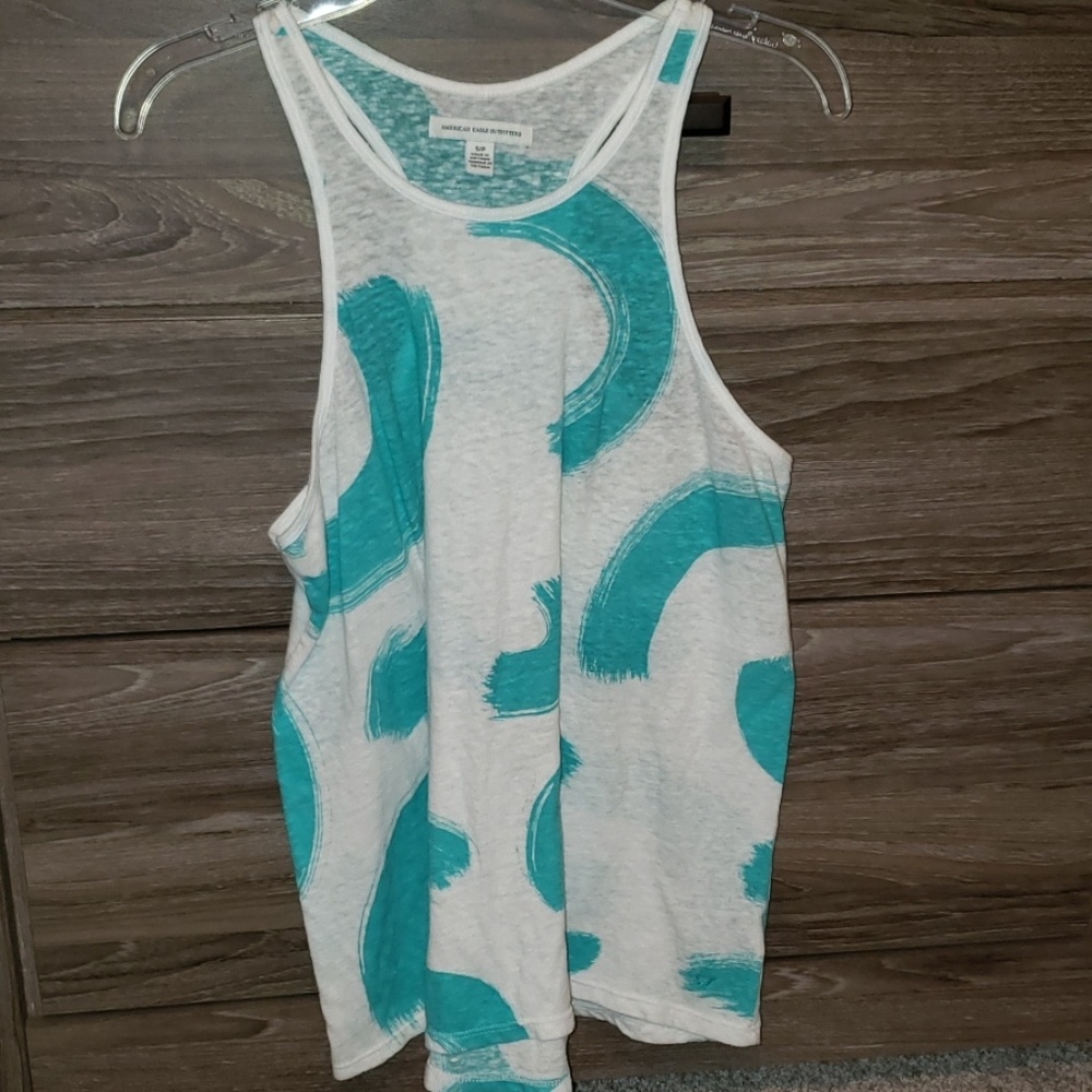 Blue/White Top